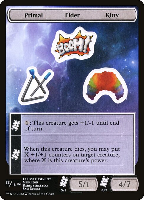 Primal Elder Kitty (33) [Unfinity Sticker Sheets]