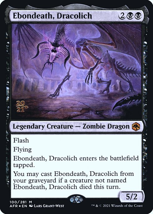 Ebondeath, Dracolich (100s) [Adventures in the Forgotten Realms Promos]