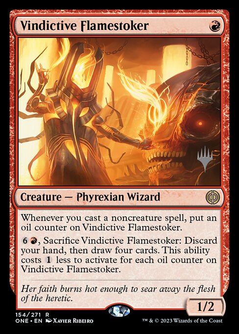 Vindictive Flamestoker (154p) [Phyrexia: All Will Be One Promos]