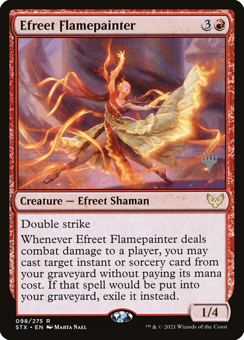 Efreet Flamepainter (98p) [Strixhaven: School of Mages Promos]