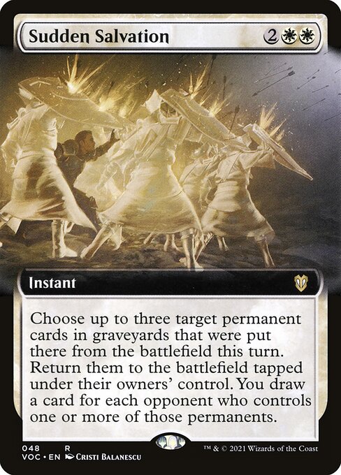 Sudden Salvation (48) [Crimson Vow Commander] [Extended Art]