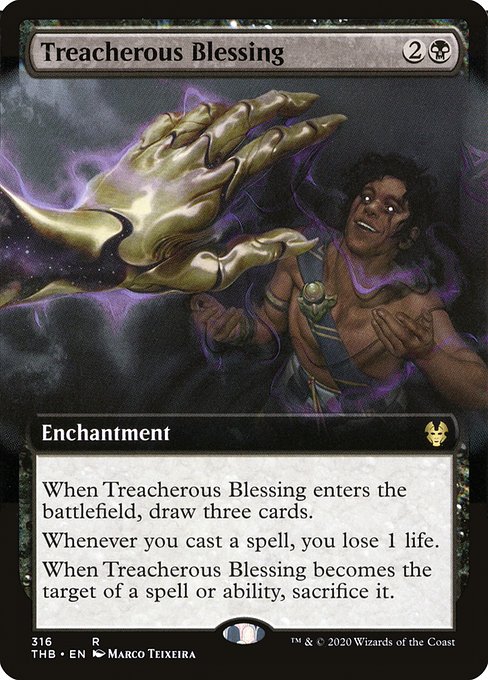 Treacherous Blessing (316) [Theros Beyond Death] [Extended Art]