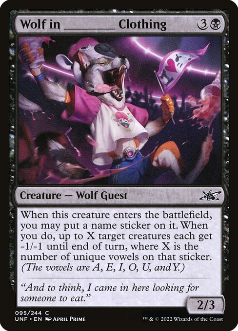 Wolf in _____ Clothing (95) [Unfinity]