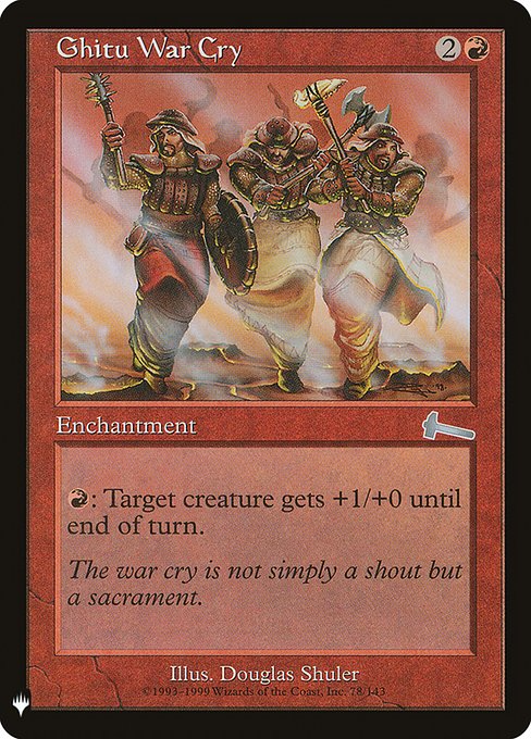 Ghitu War Cry (ULG-78) [The List]