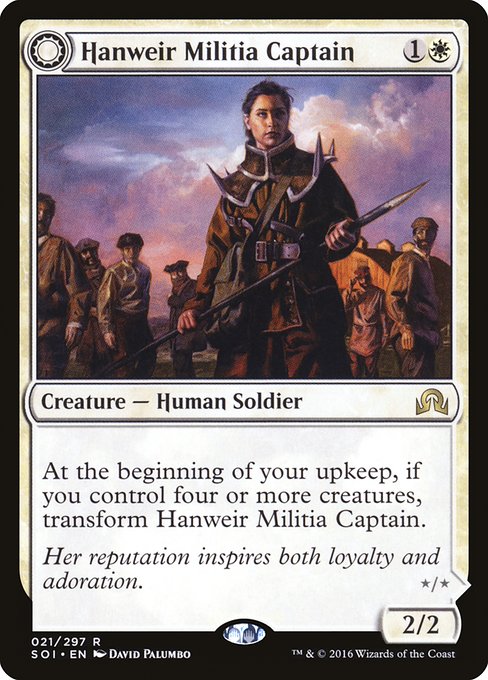 Hanweir Militia Captain // Westvale Cult Leader (21) [Shadows over Innistrad]