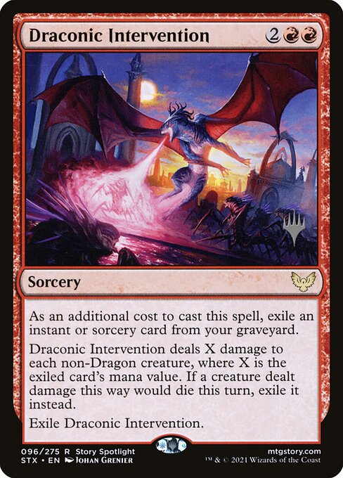 Draconic Intervention (96p) [Strixhaven: School of Mages Promos]