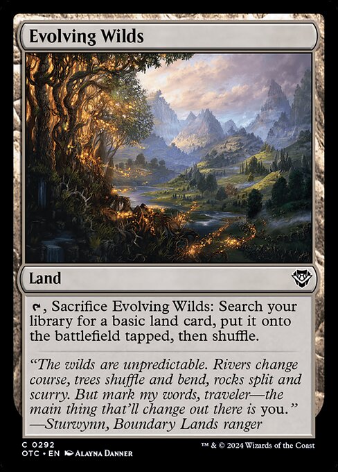 Evolving Wilds (292) [Outlaws of Thunder Junction Commander]