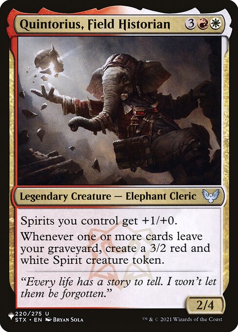 Quintorius, Field Historian (STX-220) [The List]
