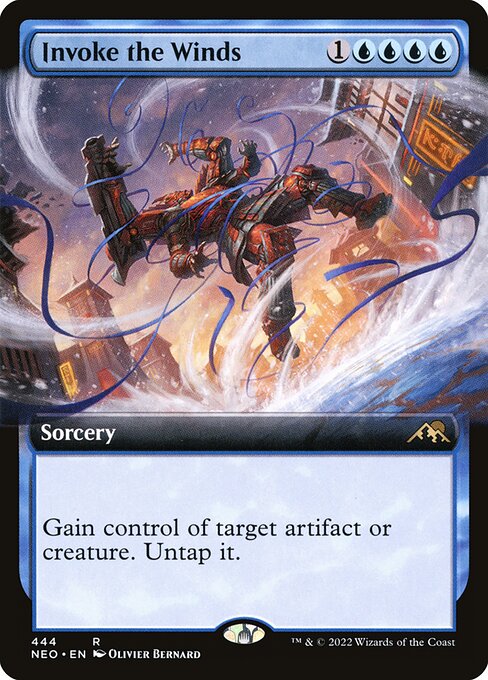 Invoke the Winds (444) [Kamigawa: Neon Dynasty] [Extended Art]