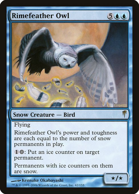 Rimefeather Owl (42) [Coldsnap]