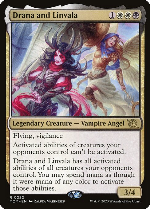 Drana and Linvala (222p) [March of the Machine Promos]