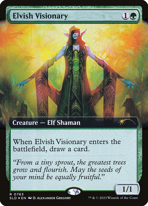 Elvish Visionary (763) [Secret Lair Drop] [Extended Art]