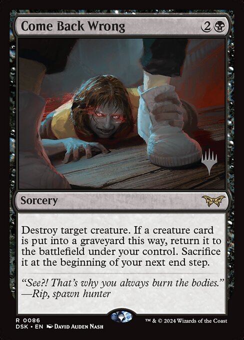 Come Back Wrong (86p) [Duskmourn: House of Horror Promos]