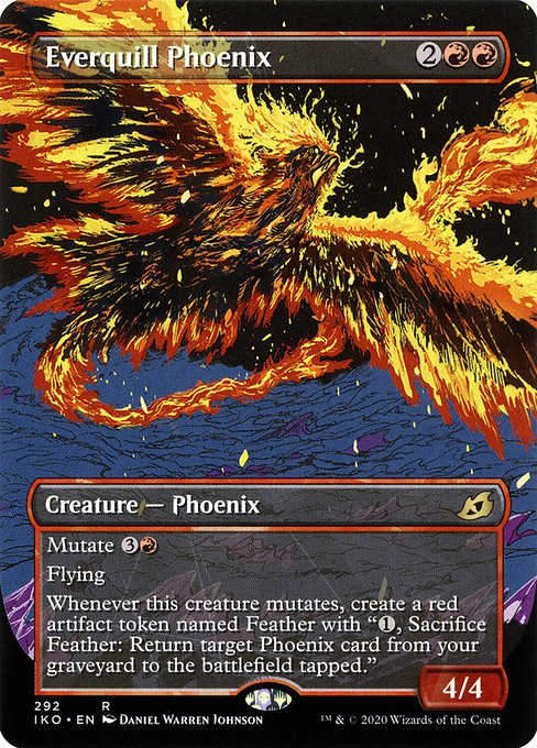 Everquill Phoenix (292) [Ikoria: Lair of Behemoths] [Showcase, Borderless]