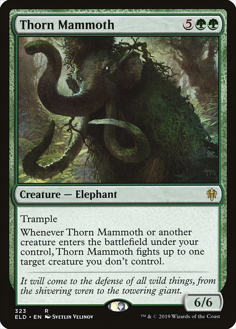 Thorn Mammoth (323) [Throne of Eldraine]