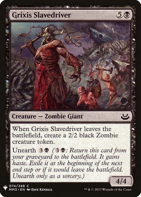 Grixis Slavedriver (MM3-74) [The List]