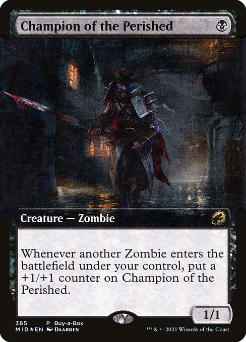 Champion of the Perished (385) [Innistrad: Midnight Hunt] [Extended Art]