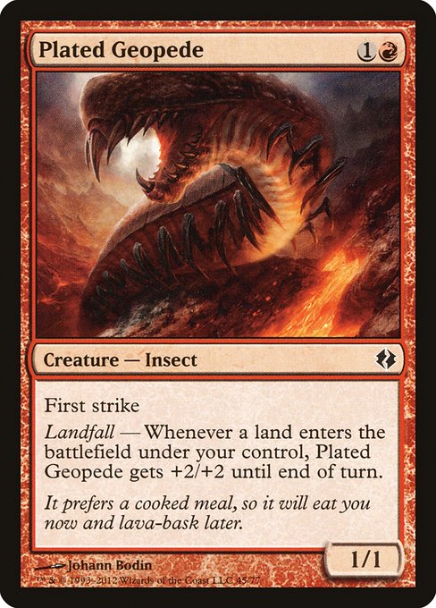 Plated Geopede (45) [Duel Decks: Venser vs. Koth]