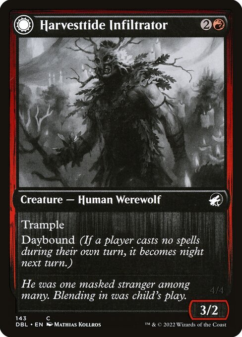 Harvesttide Infiltrator // Harvesttide Assailant (143) [Innistrad: Double Feature]
