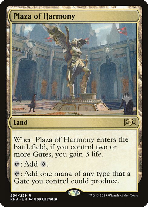 Plaza of Harmony (254p) [Ravnica Allegiance Promos]