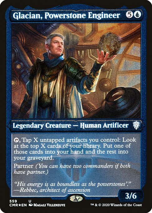 Glacian, Powerstone Engineer (559) [Commander Legends] [Etched]