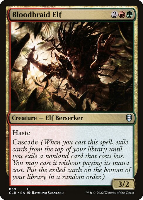 Bloodbraid Elf (839) [Commander Legends: Battle for Baldur's Gate]