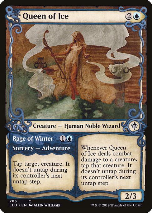 Queen of Ice // Rage of Winter (285) [Throne of Eldraine] [Showcase]