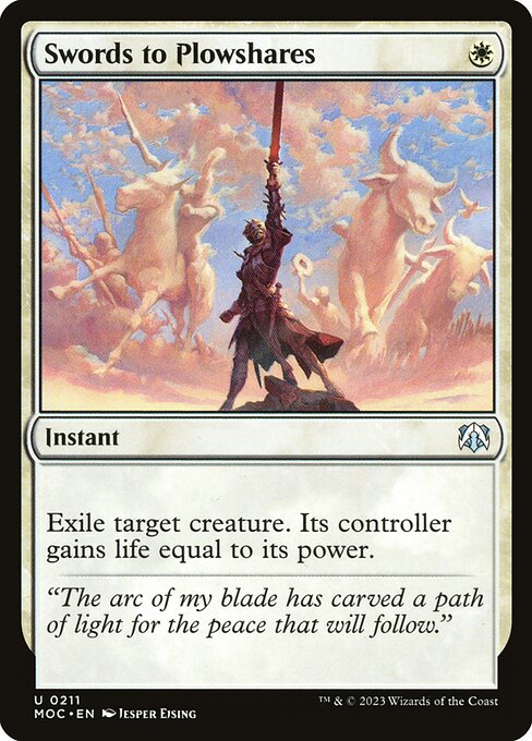 Swords to Plowshares (211) [March of the Machine Commander]