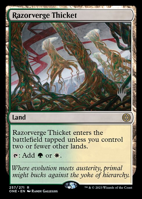 Razorverge Thicket (257p) [Phyrexia: All Will Be One Promos]