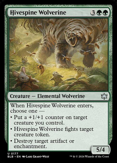 Hivespine Wolverine (177) [Bloomburrow]