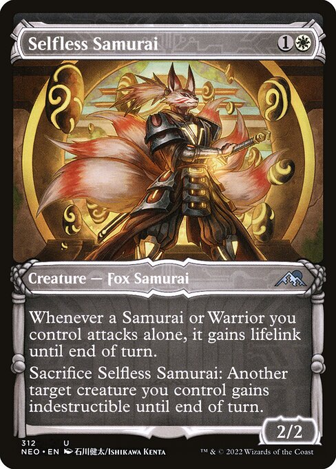 Selfless Samurai (312) [Kamigawa: Neon Dynasty] [Showcase]