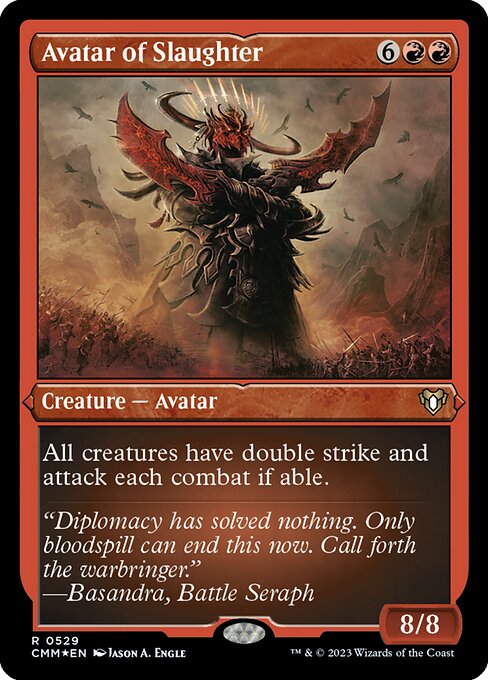 Avatar of Slaughter (529) [Commander Masters]