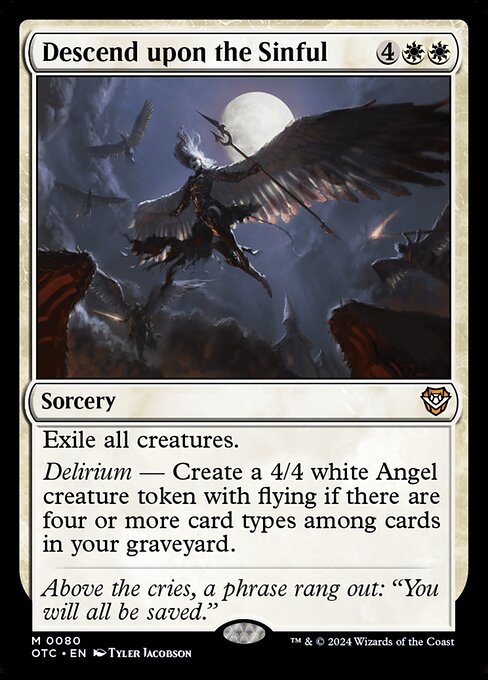 Descend upon the Sinful (80) [Outlaws of Thunder Junction Commander]