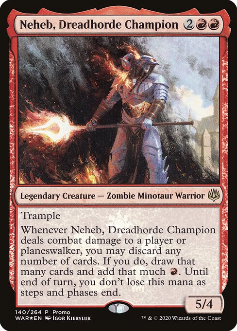 Neheb, Dreadhorde Champion (140★) [War of the Spark Promos]