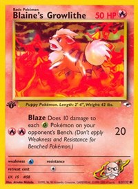 Blaine's Growlithe (62) (062/132) [Gym Heroes (Unlimited)]