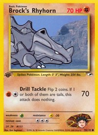 Brock's Rhyhorn (70) (070/132) [Gym Heroes (Unlimited)]