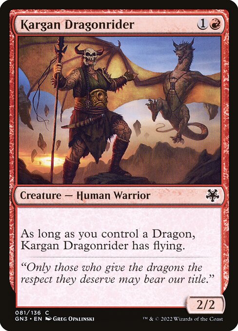 Kargan Dragonrider (81) [Game Night: Free-for-All]