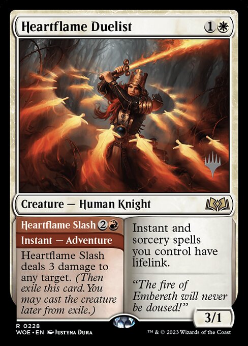 Heartflame Duelist // Heartflame Slash (228p) [Wilds of Eldraine Promos]