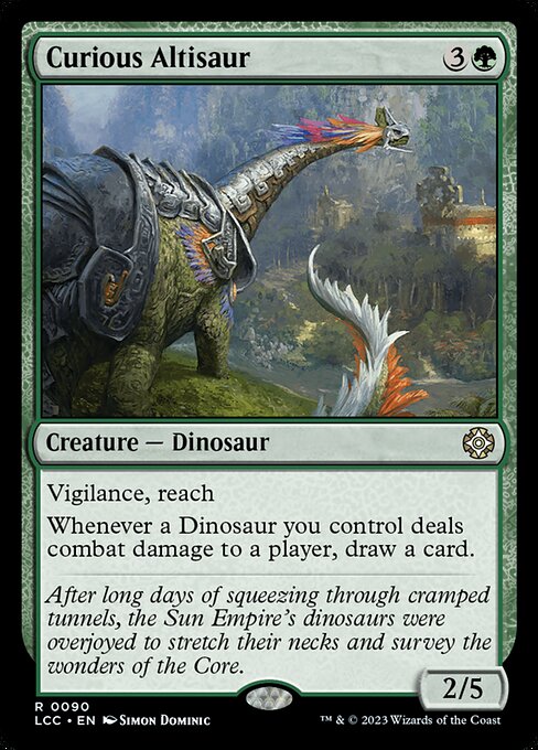 Curious Altisaur (90) [The Lost Caverns of Ixalan Commander]
