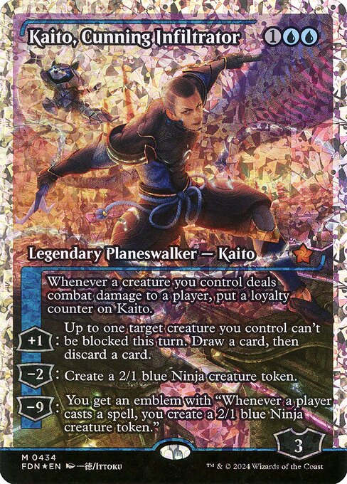 Kaito, Cunning Infiltrator (Showcase) (Fracture Foil) (434) [Foundations]