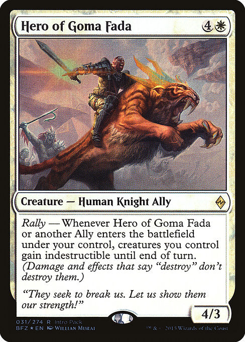 Hero of Goma Fada (31) [Battle for Zendikar Promos]