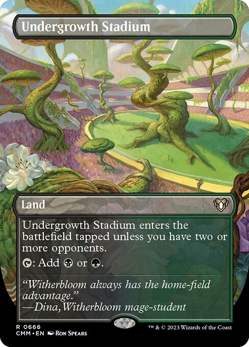 Undergrowth Stadium (666) [Commander Masters] [Borderless]