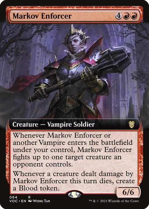 Markov Enforcer (64) [Crimson Vow Commander] [Extended Art]
