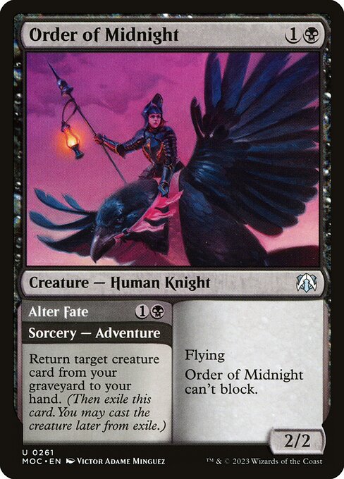 Order of Midnight // Alter Fate (261) [March of the Machine Commander]