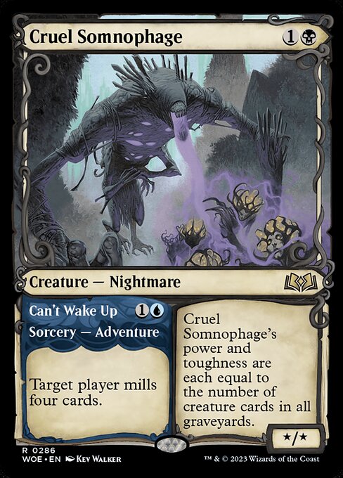 Cruel Somnophage // Can't Wake Up (286) [Wilds of Eldraine] [Showcase]