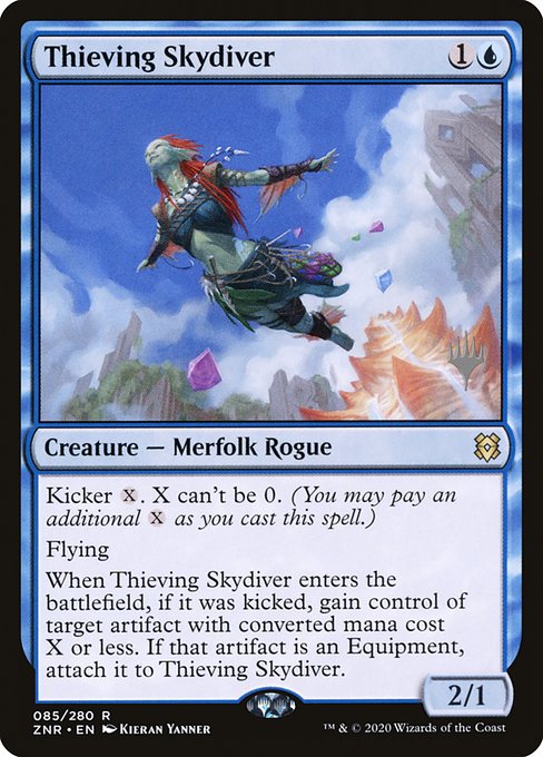 Thieving Skydiver (85p) [Zendikar Rising Promos]