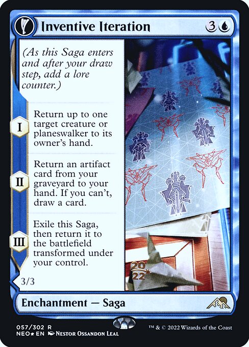 Inventive Iteration // Living Breakthrough (57s) [Kamigawa: Neon Dynasty Promos]