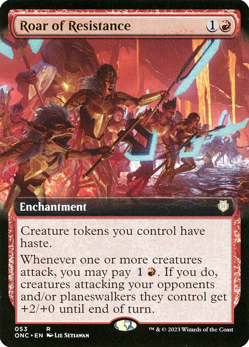 Roar of Resistance (53) [Phyrexia: All Will Be One Commander] [Extended Art]