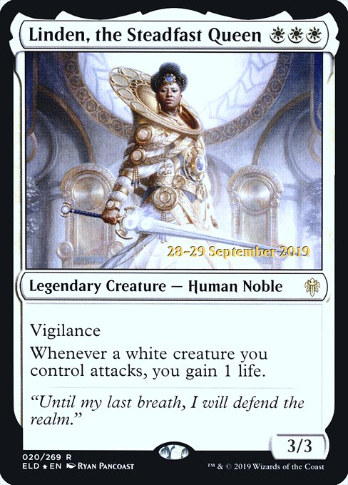 Linden, the Steadfast Queen (20s) [Throne of Eldraine Promos]