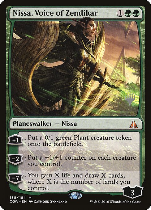 Nissa, Voice of Zendikar (138p) [Oath of the Gatewatch Promos]